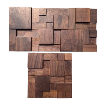 Panneau Mural en bois massif de noyer noir ou clair