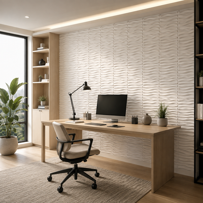 Panneau décoratif mural 3D ondulé en PVC design