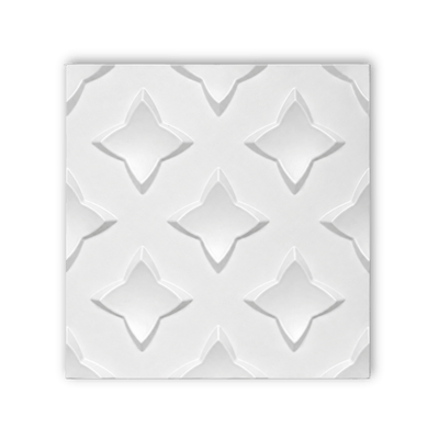 Panneau mural décoratif 3D avec motif fleur géométrique