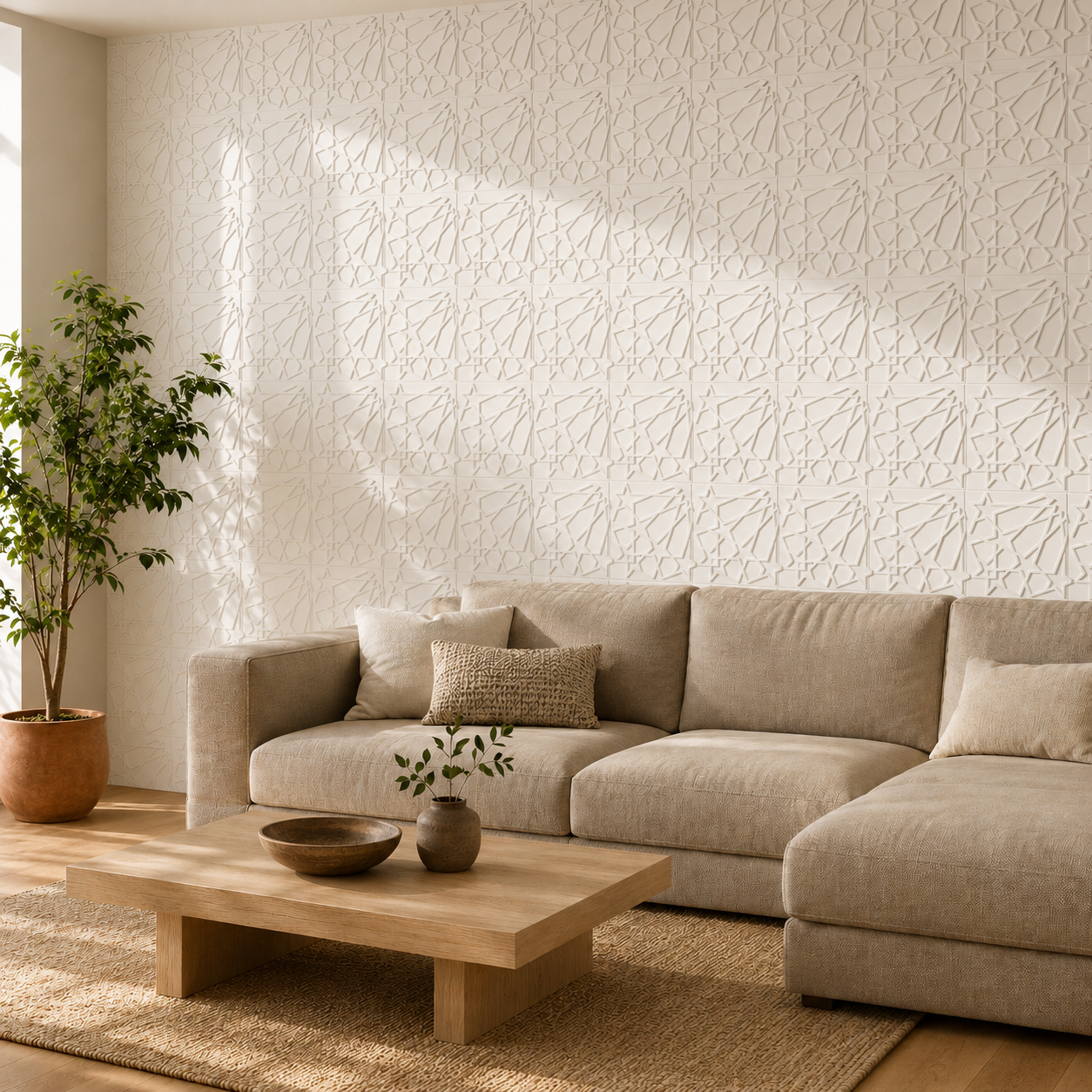 Panneaux muraux 3D étoiles en PVC