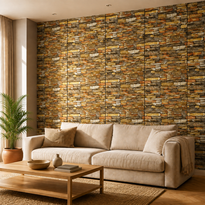 Panneau mural 3D effet brique adhésif