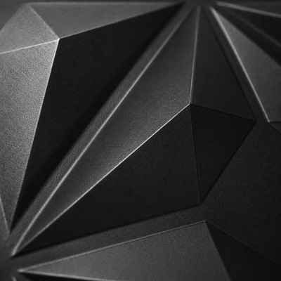 Panneau mural 3D noir mat design prestige