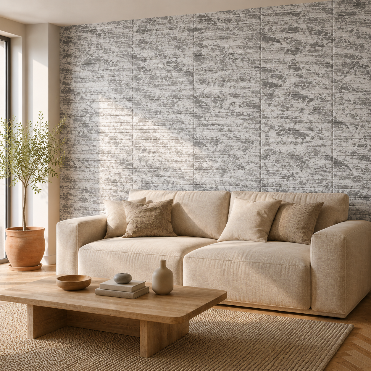 Panneau mural 3D effet brique adhésif
