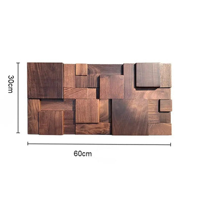 Panneau Mural en bois massif de noyer noir ou clair