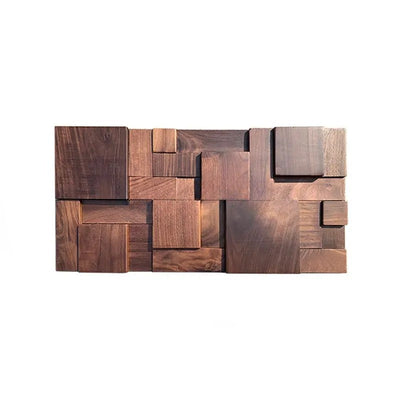 Panneau Mural en bois massif de noyer noir ou clair