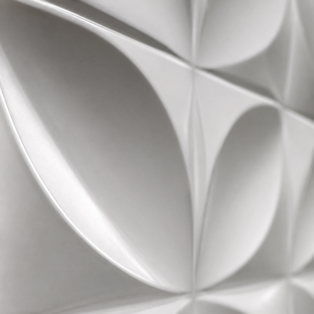 Panneau décoratif mural 3D blanc au motif pétale en relief