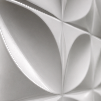 Panneau décoratif mural 3D blanc au motif pétale en relief