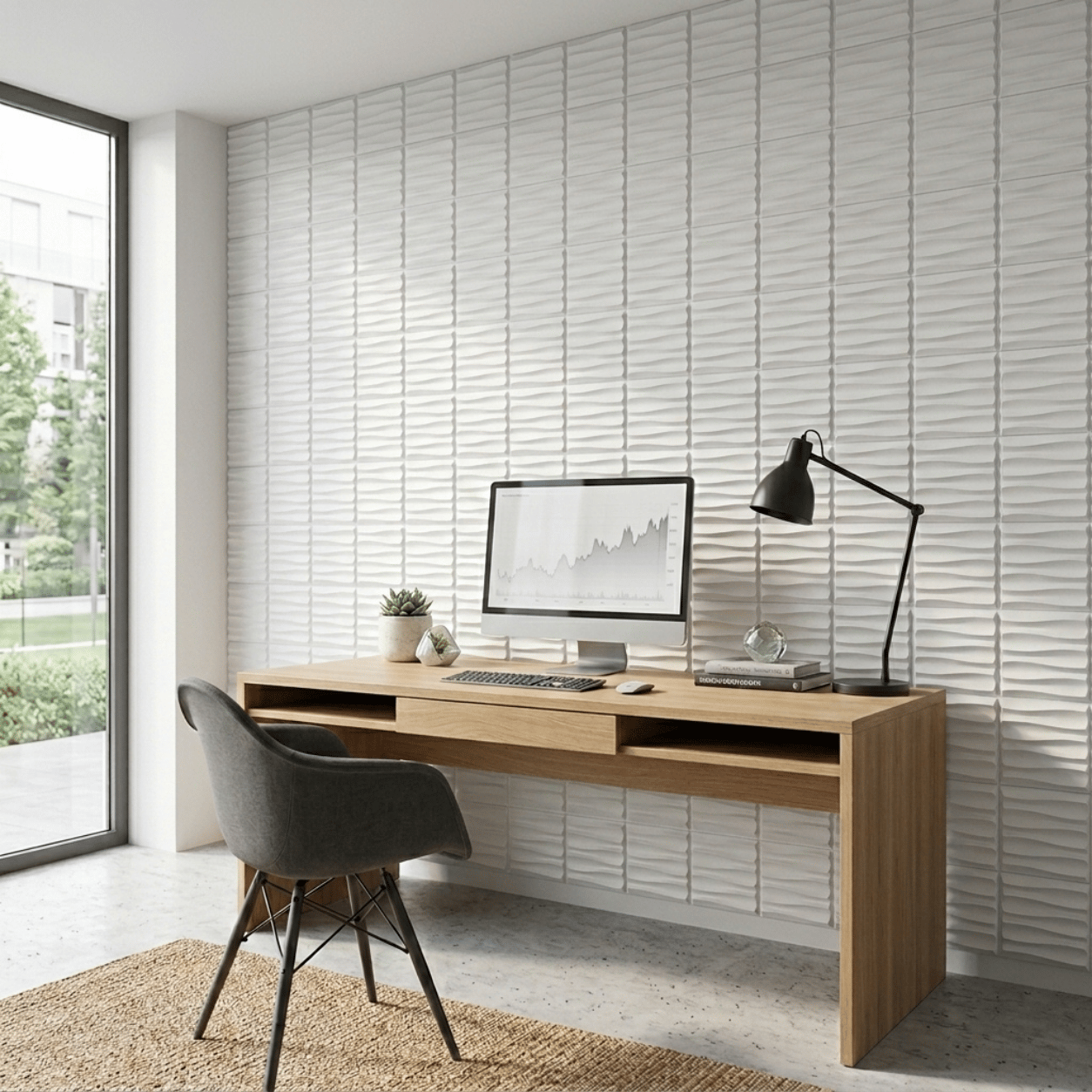 Panneau mural isolant et décoratif