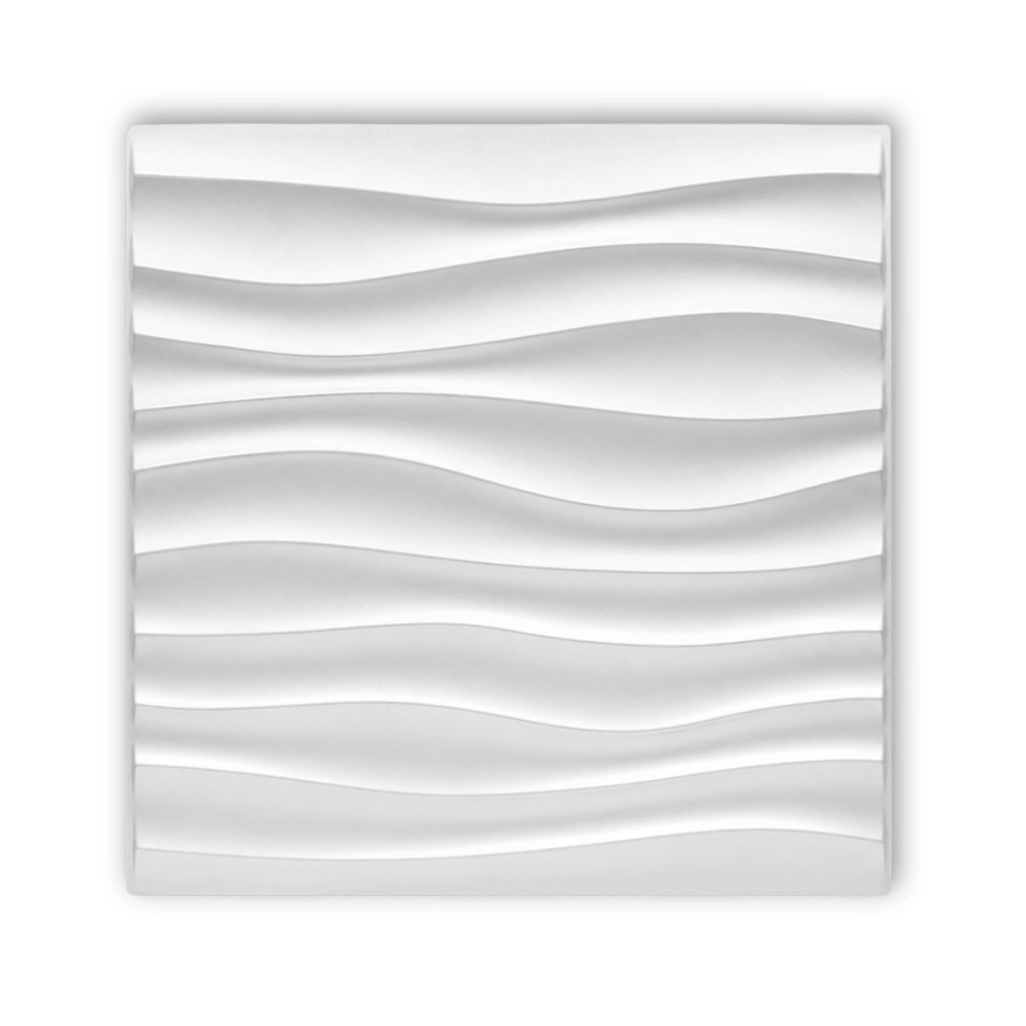 Panneau mural 3D blanc vif ondulé en relief