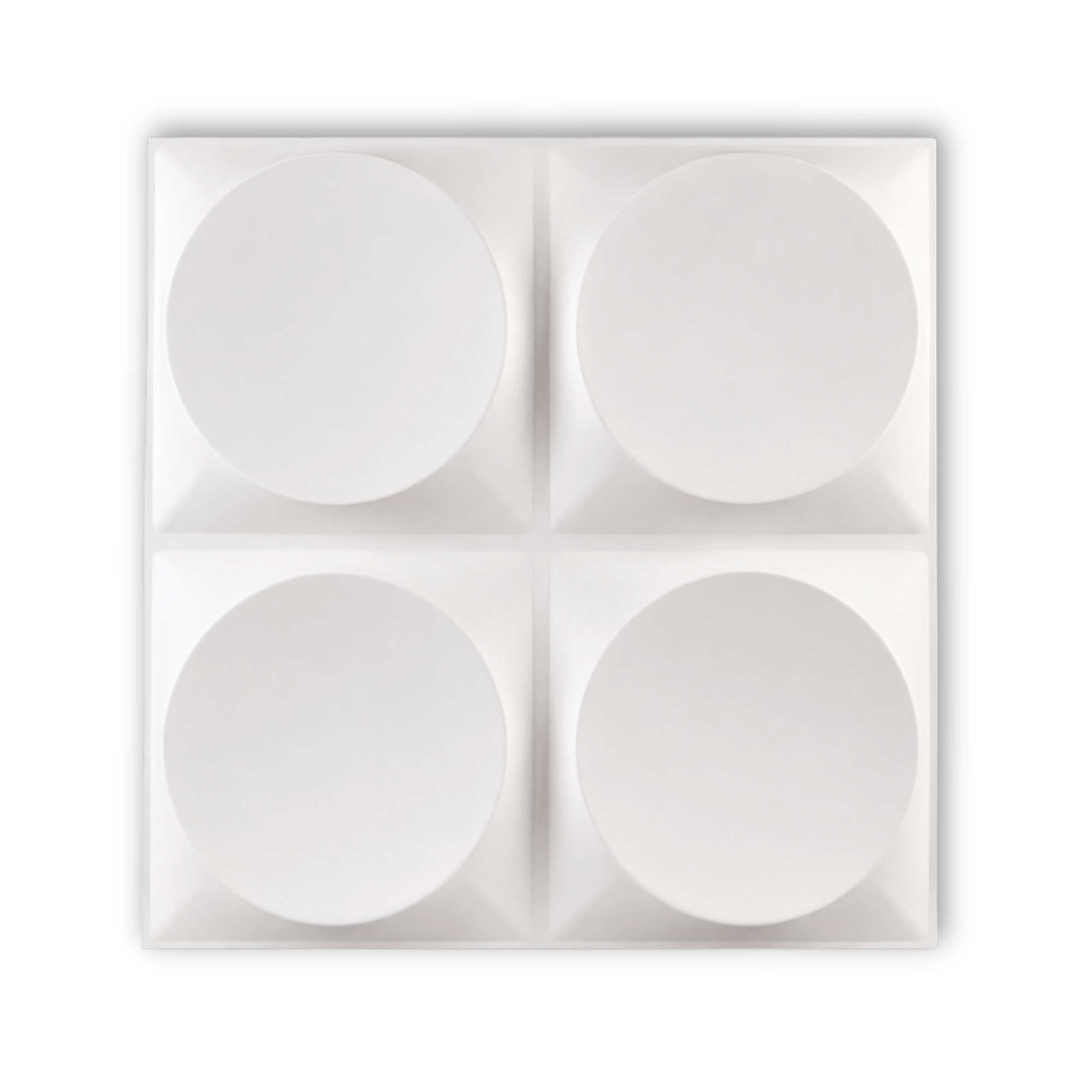 Panneau mural 3D PVC blanc mat avec motif cercle en relief