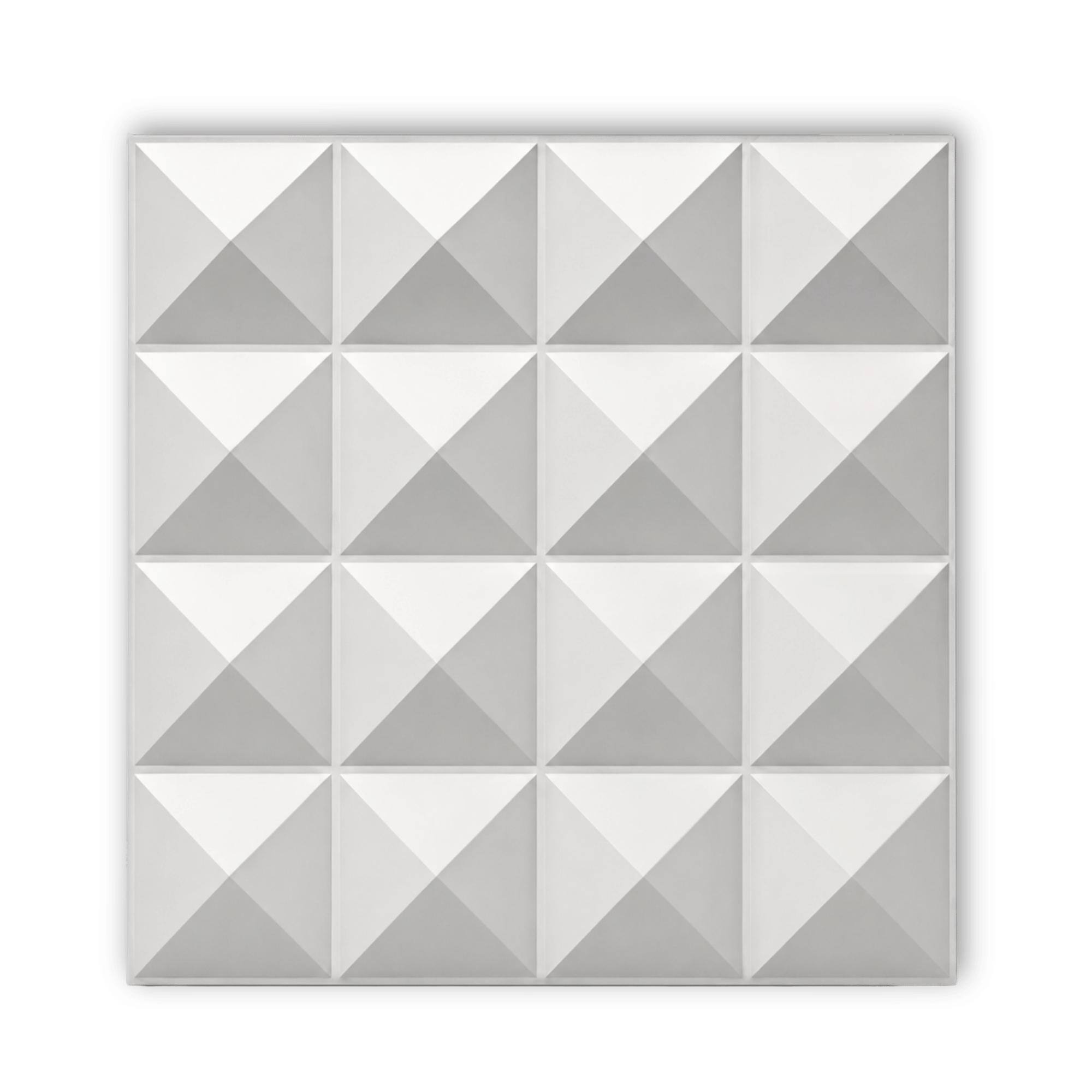 Panneau mural 3D blanc mat à motif pyramidal design