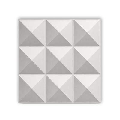 Plaque murale isolante 3D en PVC au motif pyramidal