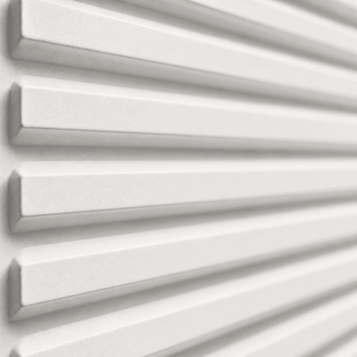 Panneau mural 3D blanc mat à relief horizontal design