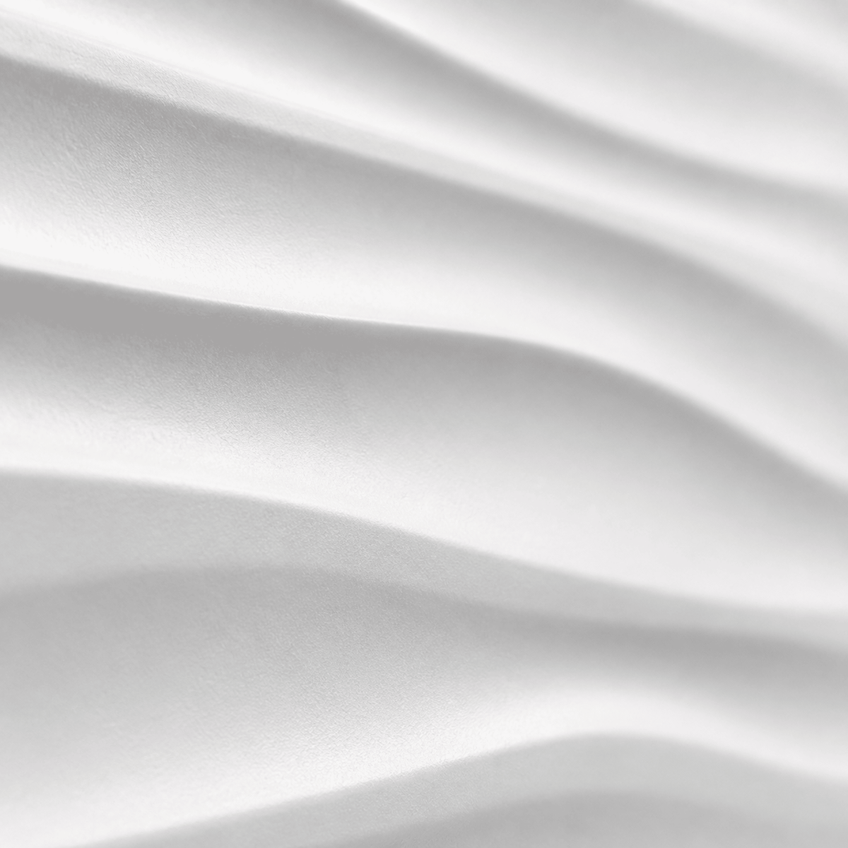 Panneau mural 3D blanc mat en PVC à motif ondulé
